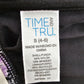 Time and Tru Black Floral Padded Adjustable Strap Bikini Top Swimwear Swimsuit