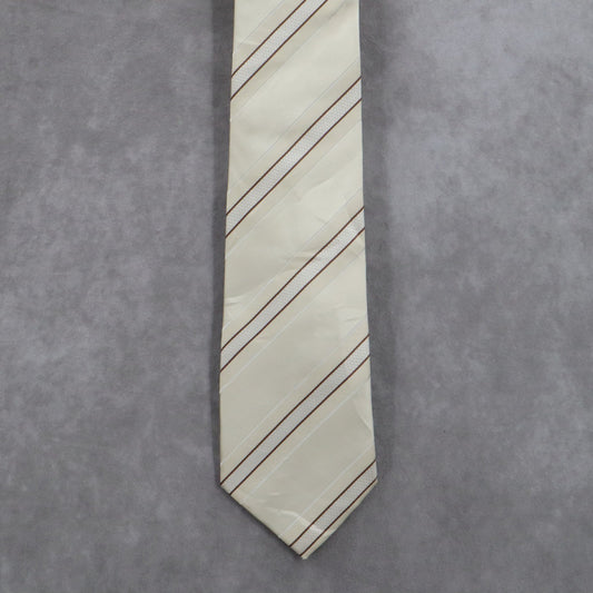 Maestro Signature White Stripe Executive Formal Business Classic Men's Neck Tie