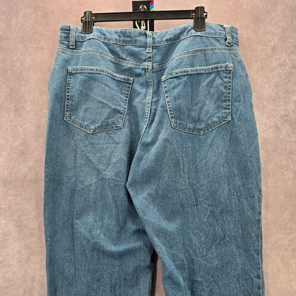 No Boundaries Blue Straight Tapered Leg Denim Pants Wide Plus Jeans 17