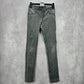 H&M Gray Polka Dot Skinny Denim Pull On Jeans Jeggings Junior Girls 4