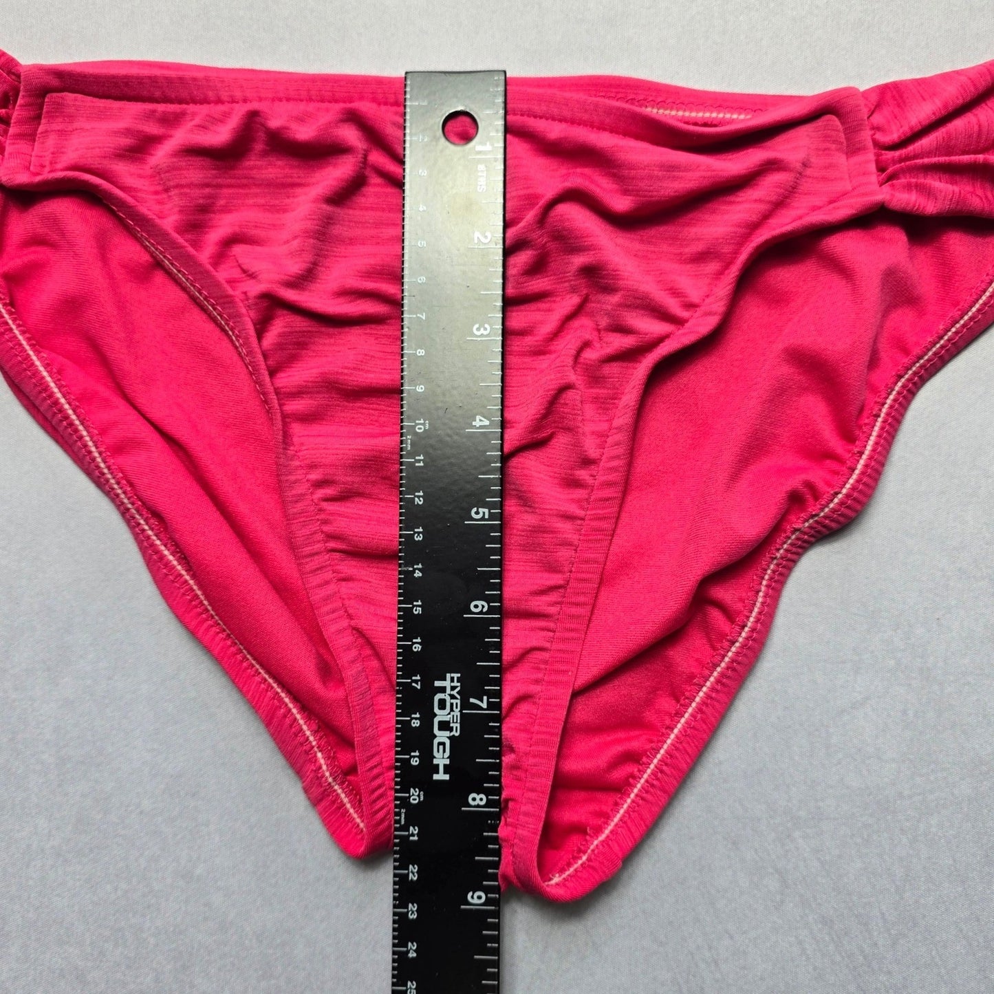 Mossimo Pink Stripe Stretch Swim Beach Cheeky Flirty Boho Bikini Bottom L Large