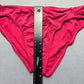 Mossimo Pink Stripe Stretch Swim Beach Cheeky Flirty Boho Bikini Bottom L Large