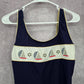 Le Cove Navy Blue Swimsuit Swimwear One Piece Size 14