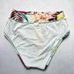 Kona Sol Brown Floral Ribbed Swim Beach Cheeky Flirty Boho Bikini Bottom Large