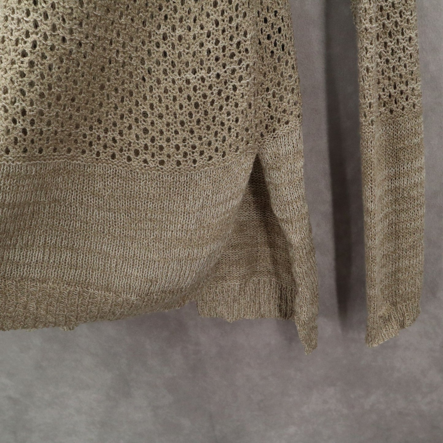 Jack By BB Dakota Tan Linen Cotton Pullover Knit Preppy Sweater Small