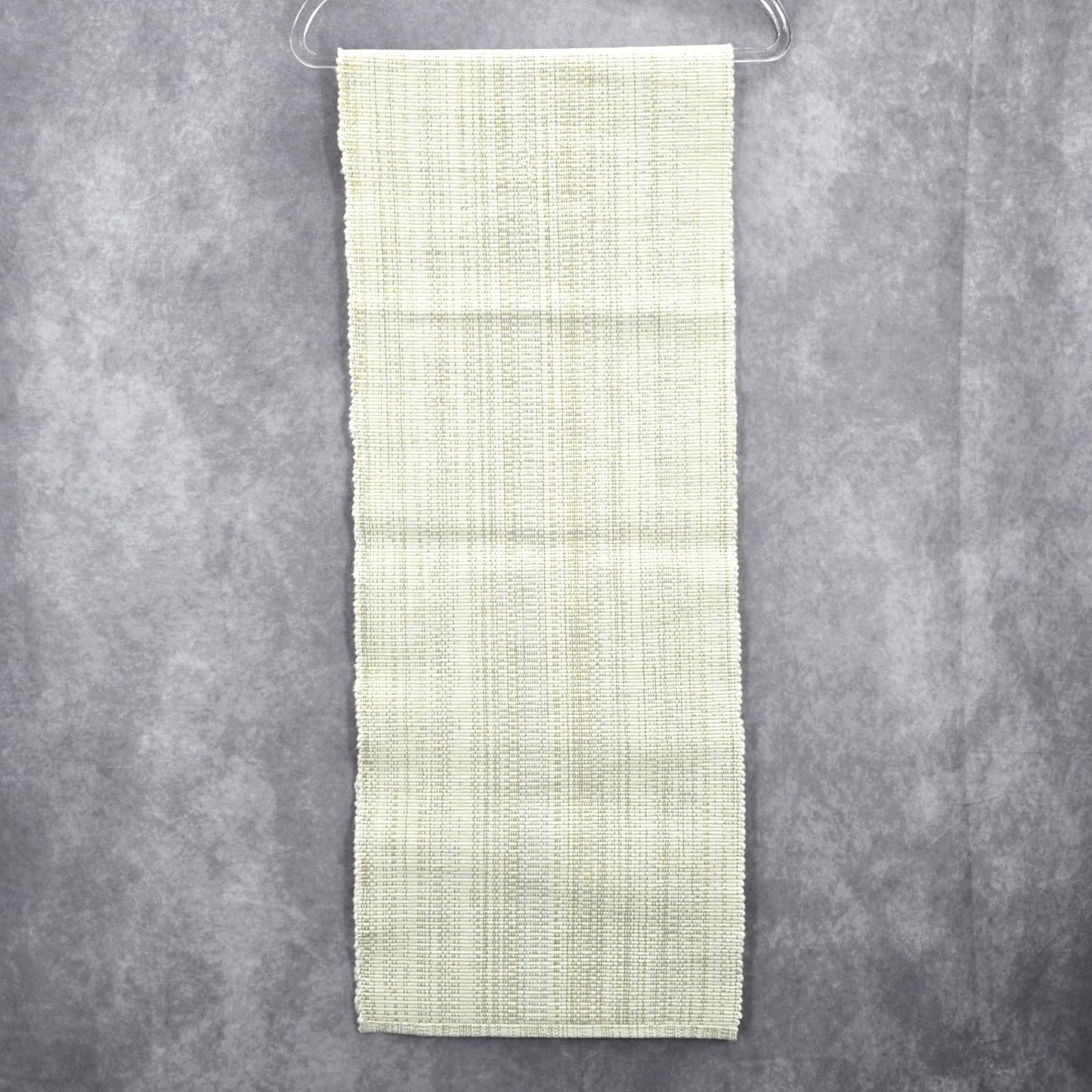 Cream Metallic Gold Scallop Edge Rectangle Long Holiday Table Runner 70" X 13"