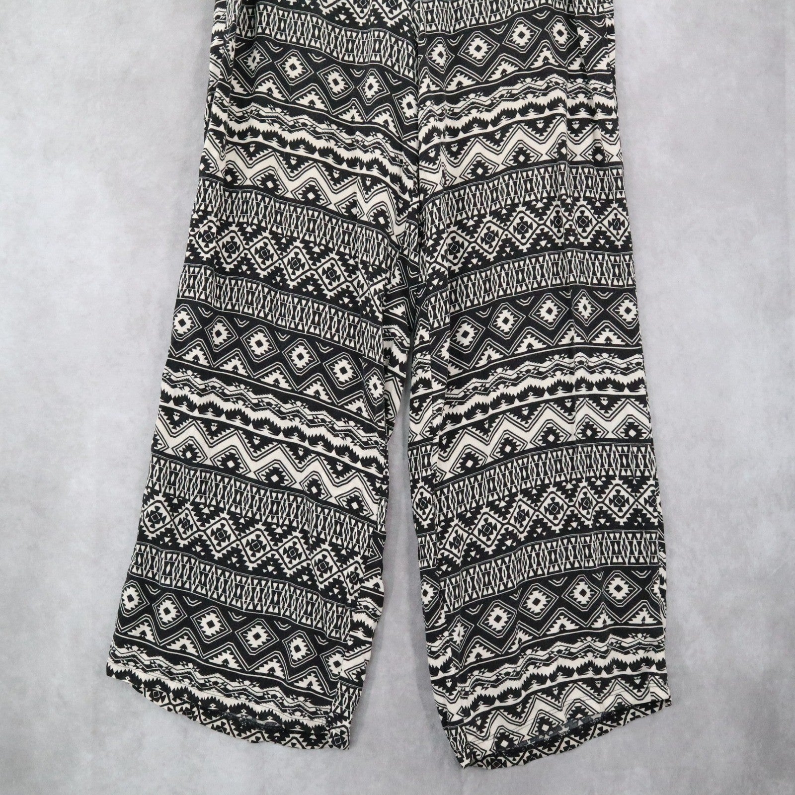 Adam Levine Back Geometric Wide Leg Boho Pull On Elastic Lounge Pants Medium