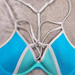 Victoria's Secret Pink Blue Padded Bikini Adjustable Strap Swimwear XS