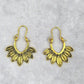 Gold Leaf Floral Dangle Hoop Hook Boho Retro Earrings Fashion Jewelry JB2-6