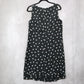 Apostrophe Black Polka Dot Sleeveless Dress Knee Length Retro Tie Chic Large 12