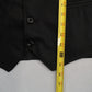 Black 5 Button Welt Pocket Point Waistcoat Formal Preppy Tuxedo Suit Vest L 44R