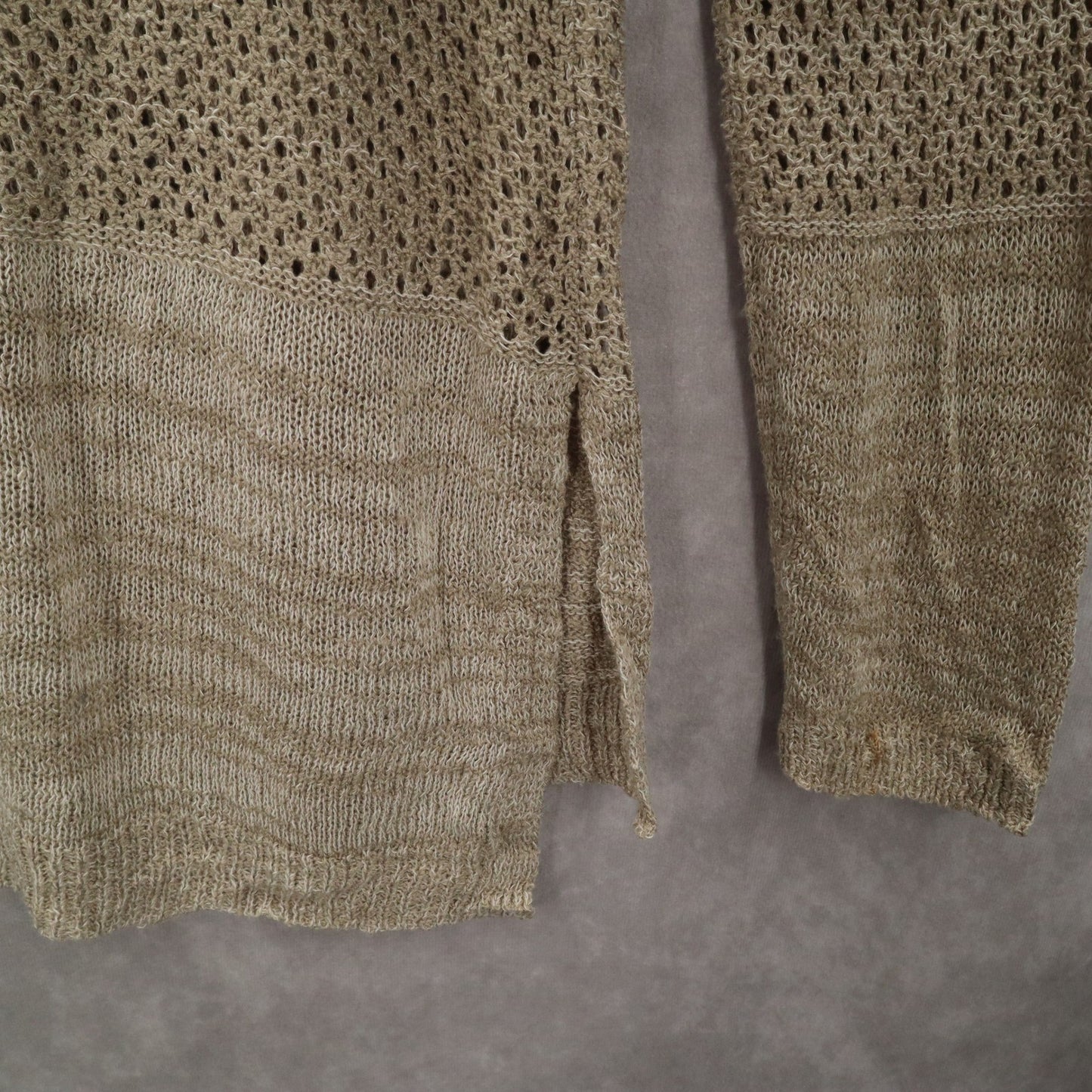 Jack By BB Dakota Tan Linen Cotton Pullover Knit Preppy Sweater Small