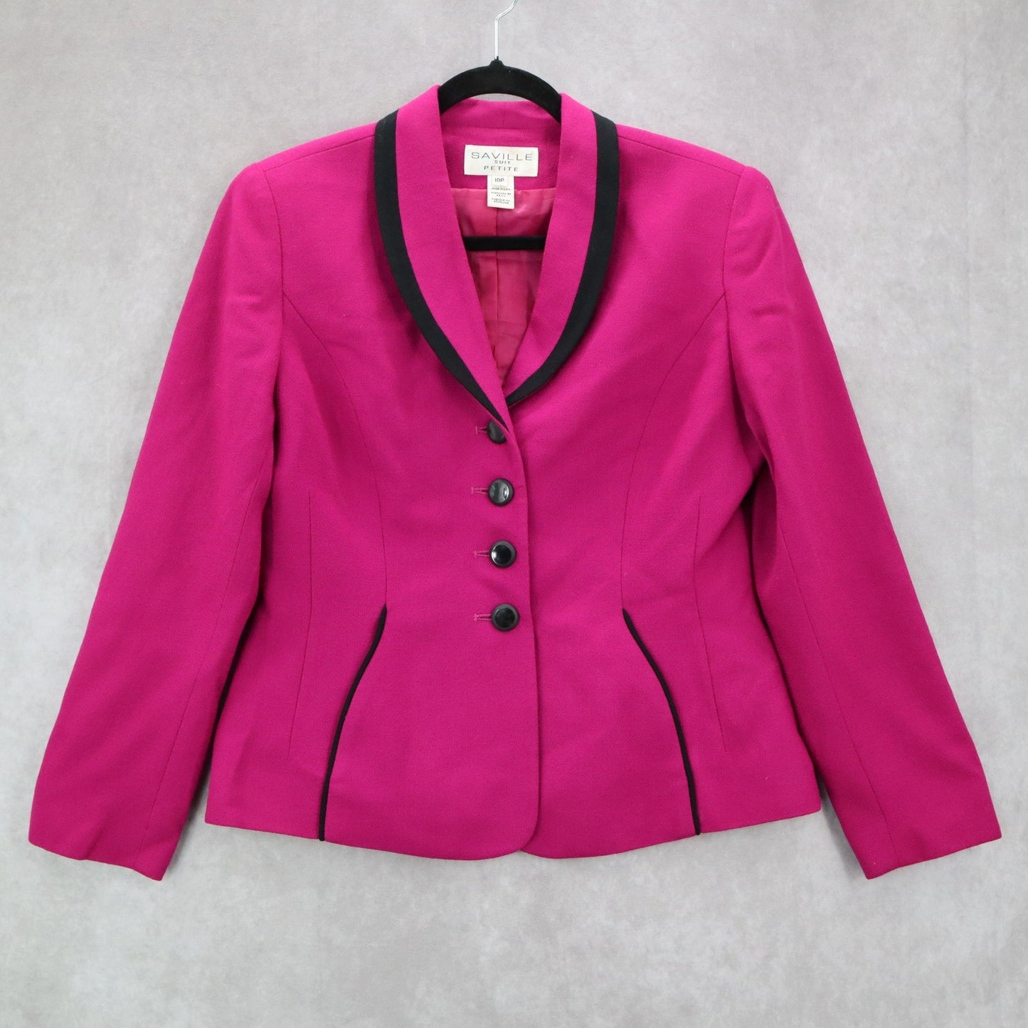 Saville Suit Petite Fuchsia 100% Wool Blazers Jackets Coats Business Formal 10P