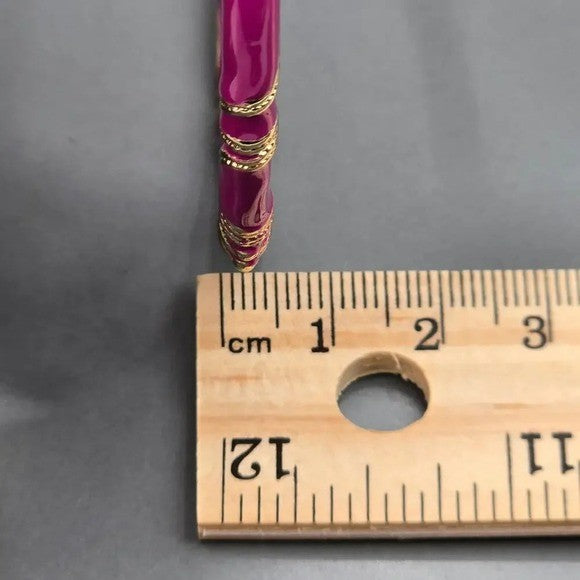 Purple Gold Solid Single Metal Solid Bracelet Costume Fashion Jewelry JB4-8