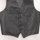 Brandon Michael Black 5 Button Point Waistcoat Tuxedo Formal Suit Vest L 46R