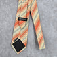 Van Heusen Orange Gray Stripe 100% Silk Geometric Repp Men's Neck Tie NWOT