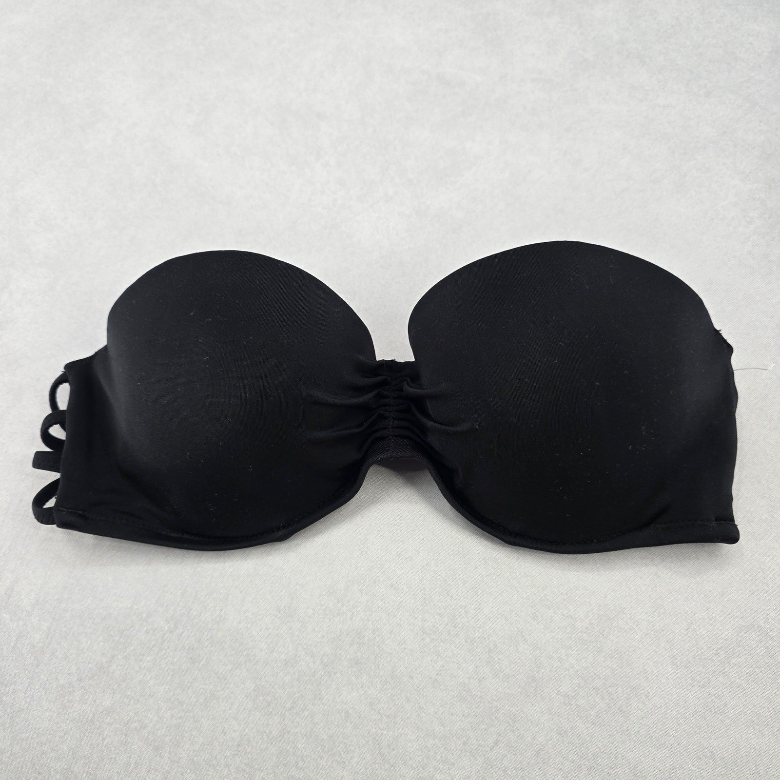 Shade & Shore Black Padded Strapless Swim Sports Bra Beach Bikini Top 34C