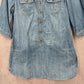 Gap Blue Demin Jeans Cotton Western Shirt Short Sleeve Top Small