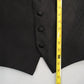 Brandon Michael Black 5 Button Peak Pattern Waistcoat Tuxedo Suit Vest Large 46R