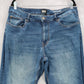 DKNY Blue Straight Fit Tapered Duane Mens Cotton 36X30 Denim Jeans