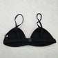 Black Pink Mesh Boho Triangle Padded Swim Sports Bra Beach Bikini Top M Medium
