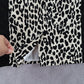 Calvin Klein Animal Black Green Leopard Knee Length Preppy Classic Dress 10