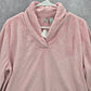 New Directions Pink Fleece Sweater Pullover Soft Comfy Cardigan L Large