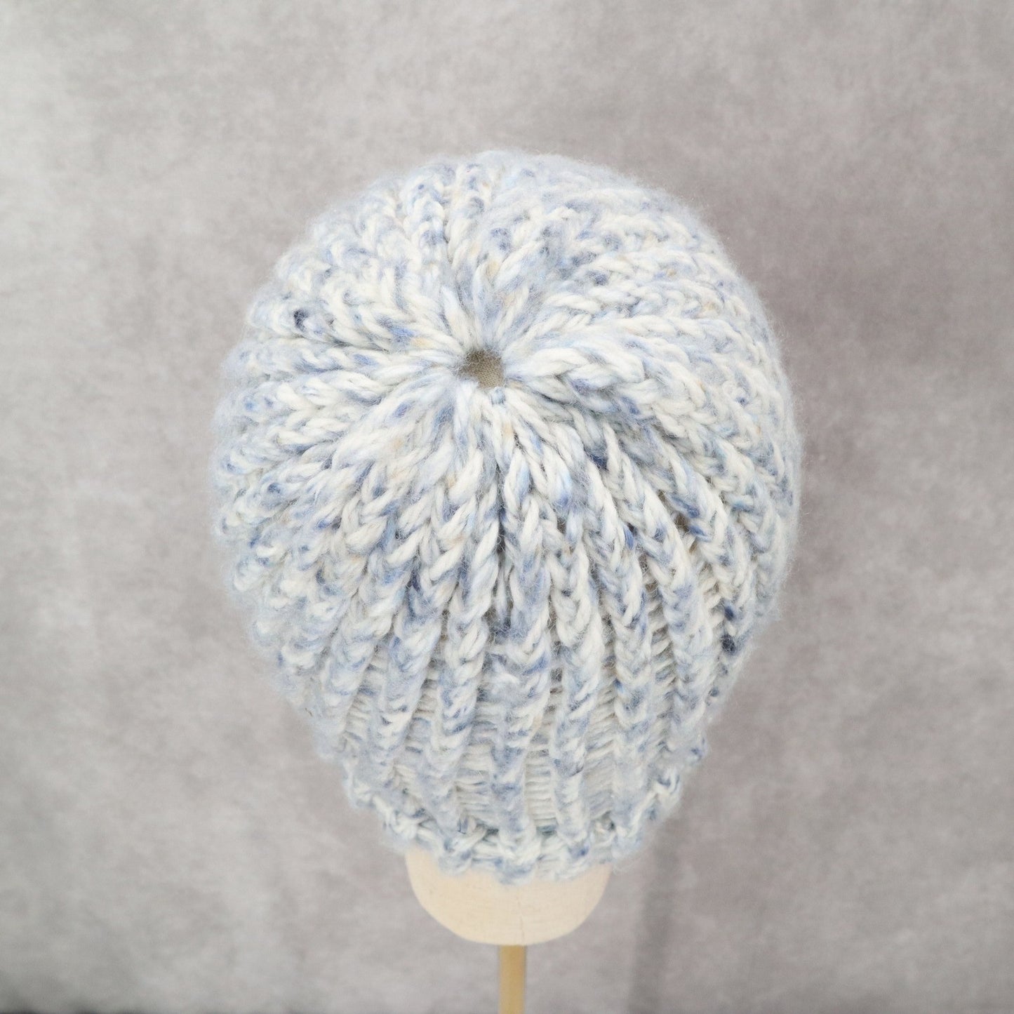 Blue Cable Knit Y2K Vintage Hippy Boys Girls Youth  Bucket Beanie Cap Hat