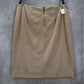 Cato Tan Pencil Buckle Faux Suede Western Zip Stretch Knee Length Skirt Plus 18W