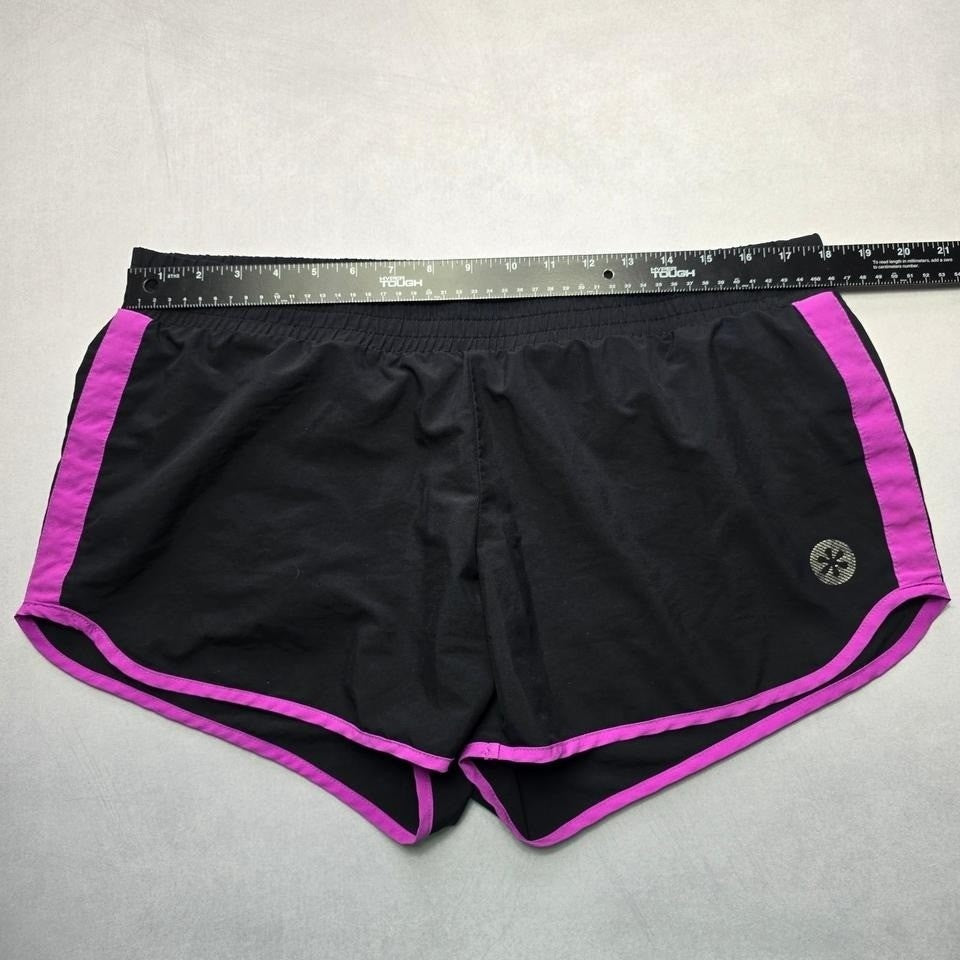 Old Navy Active Black Purple Shorts Pull On Athletic Running Shorts L Large