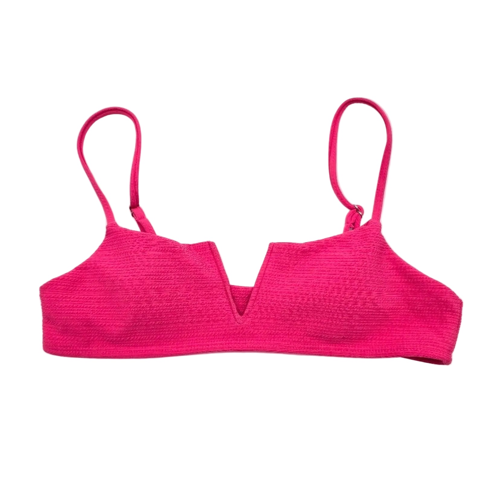 Old Navy Pink Bikini Top Adjustable Strap Pull On Swimwear Swimsuit Small