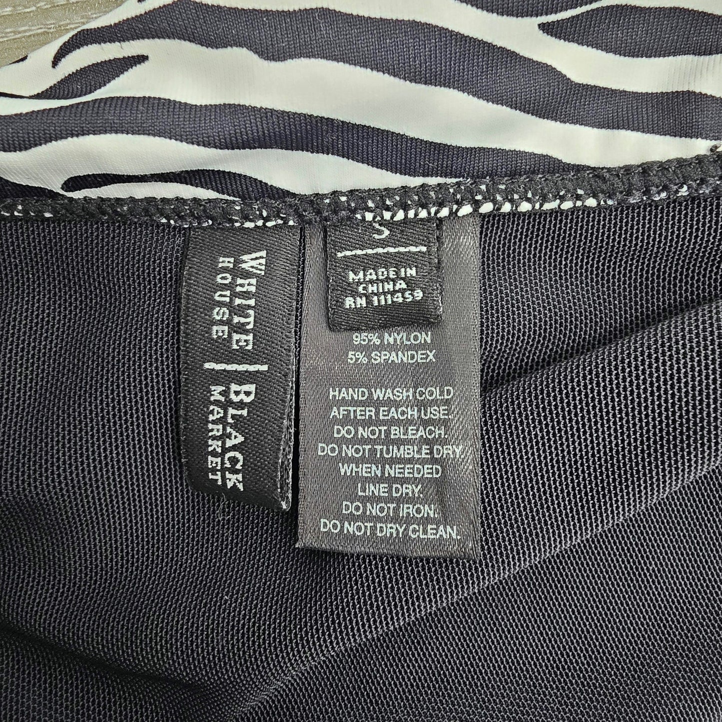 WHBM Black White Bikini Bottom Swimwear Small