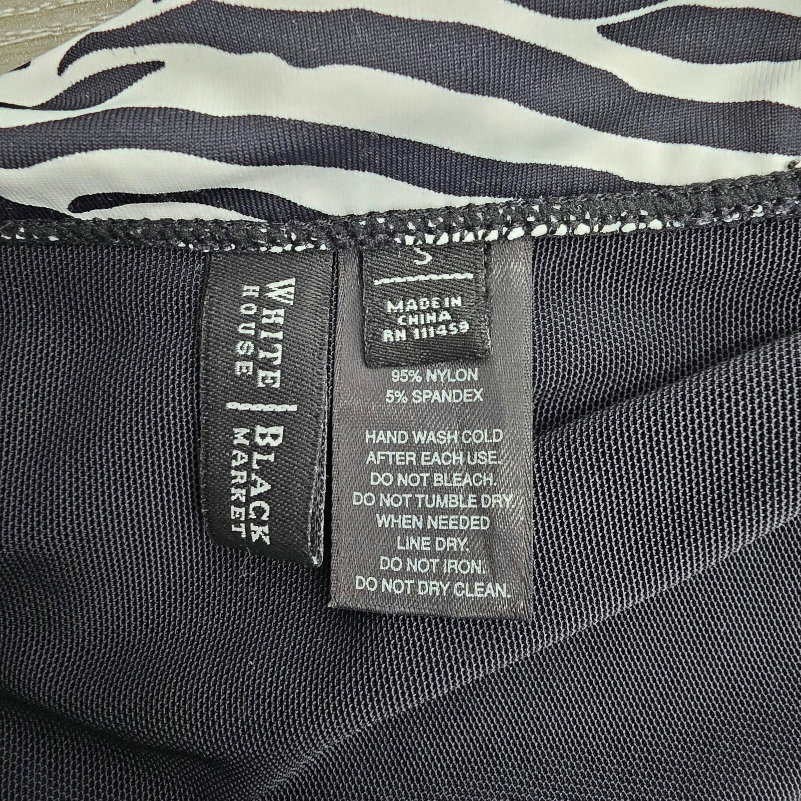 WHBM Black White Bikini Bottom Swimwear Small