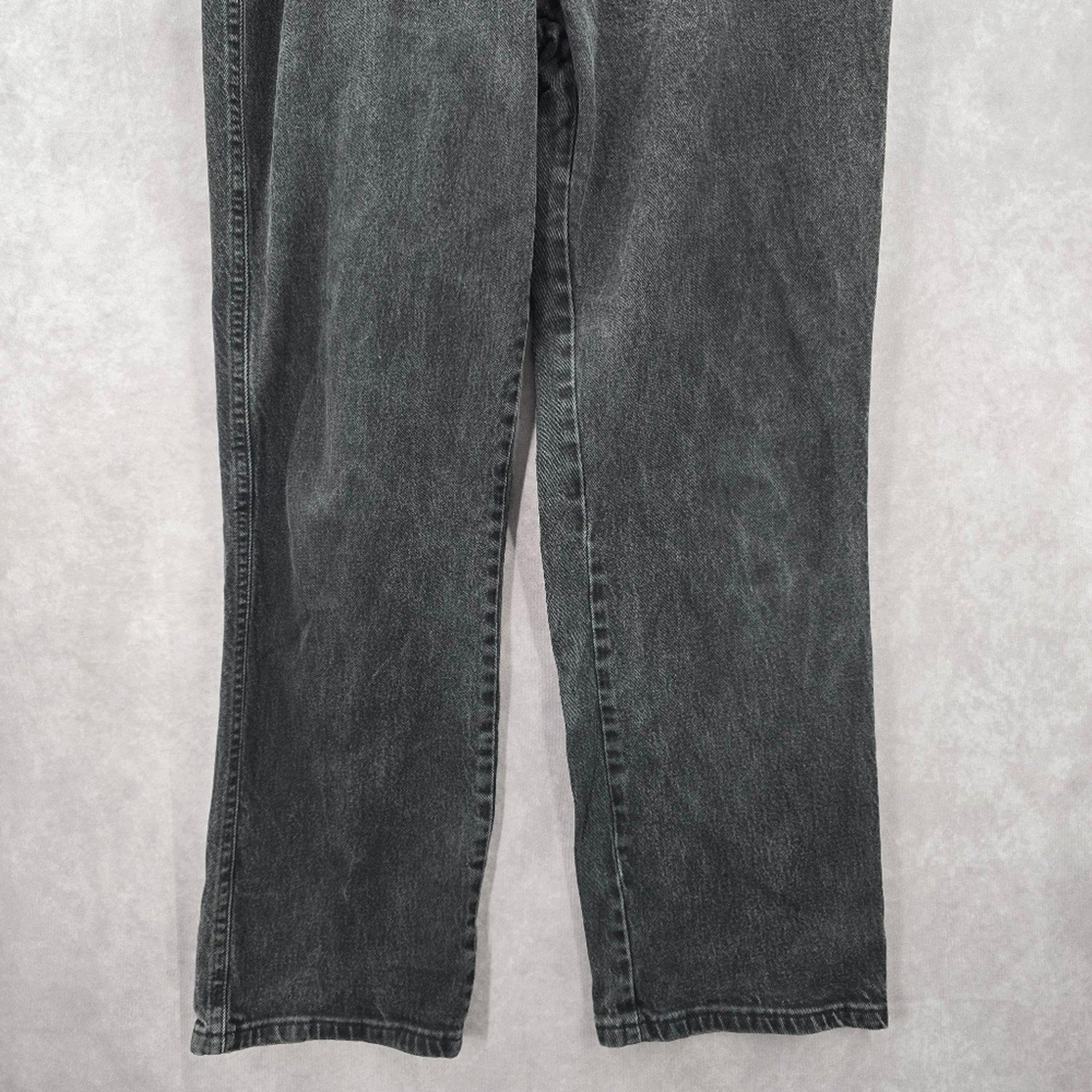 Lee Relaxed Straight Leg Gray Black Denim Pants Jeans 16M