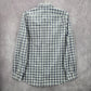 Gap Slim Fit Gray Plaid Long Sleeve Casual Work Mens Button Down Dress Shirt XL