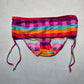 Hydraulic Pink Orange Checker Tie Swim Beach Cheeky Bikini Bottom Extra Large XL