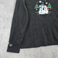 Breckenridge Black Christmas Embroidered Snowman Y2K Holiday Vintage Top Medium