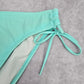 H2oh! Green Cheeky Tie Bikini Bottom Swimwear Medium M