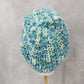 Blue Cable Knit Y2K Vintage Hippy Cottage Boho Beret Bucket Beanie Cap Hat