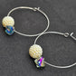 Silver Bead Pearl Hoop Dangle Boho Retro Spring Earrings Fashion Jewelry E28