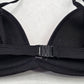 Black Pink Mesh Boho Triangle Padded Swim Sports Bra Beach Bikini Top M Medium