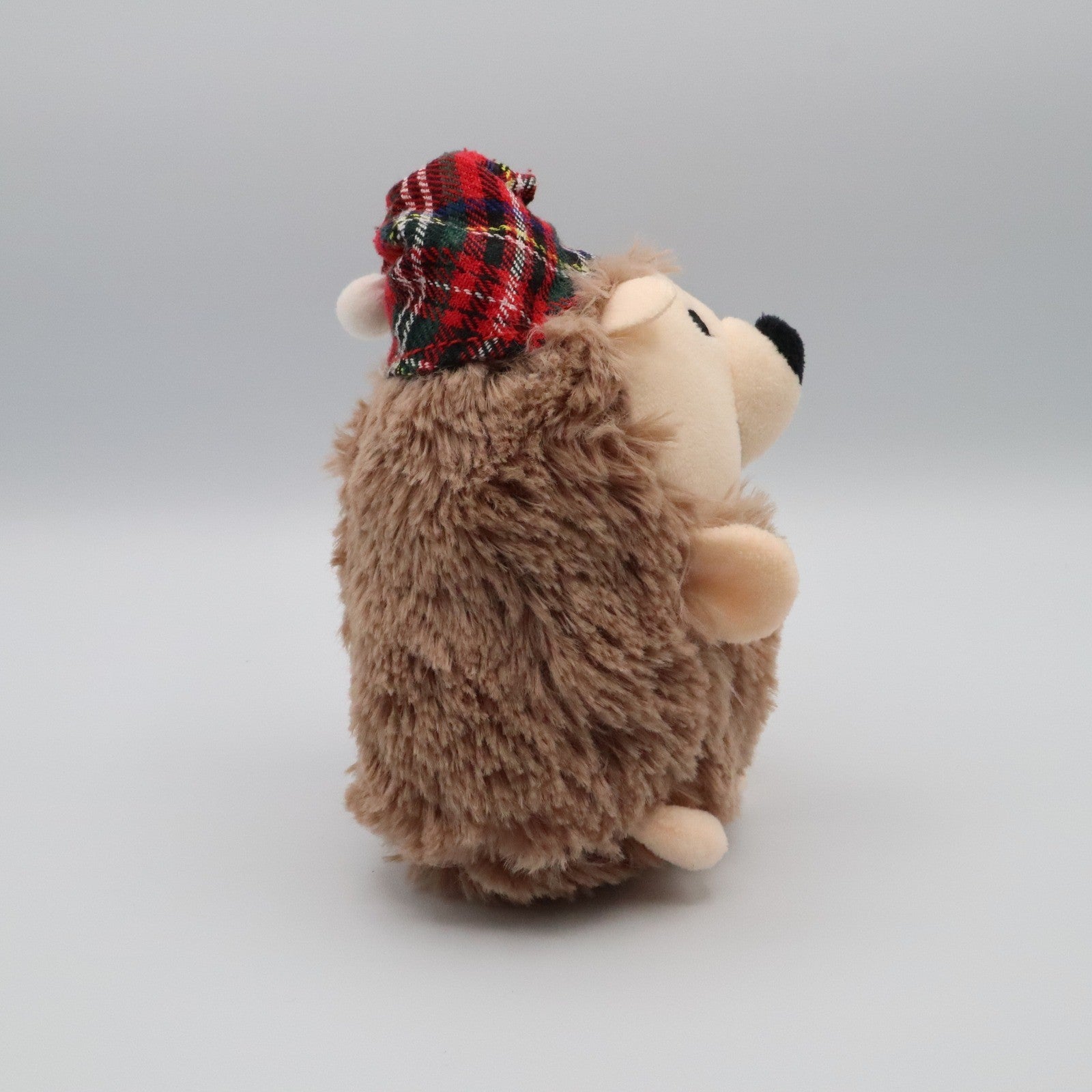 Bass Pro Shop Plush Hedgehog Stuffed Animal Toy Brown Tartan Hat 6" Gift Kids
