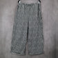 Gray Stripes Wide Leg Boho Preppy Straight Business Casual Trousers Pant Plus 1X