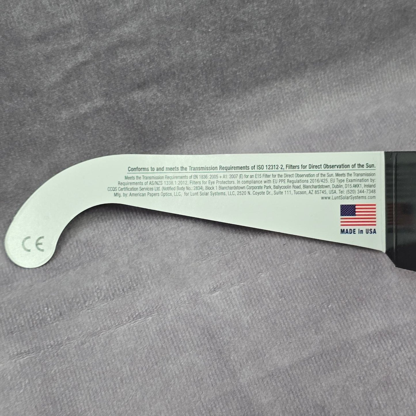 Lunt Solar System Original Solar Eclipse Safety Glasses ISO Certified 2024