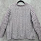 Erika Purple Chunky Oversized Ribbed Pullover Soft Y2K Chenille Sweater Plus 2X