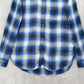American Eagle Outfitters Flannel Plaid Long Sleeve Button Boyfriend Fit Small