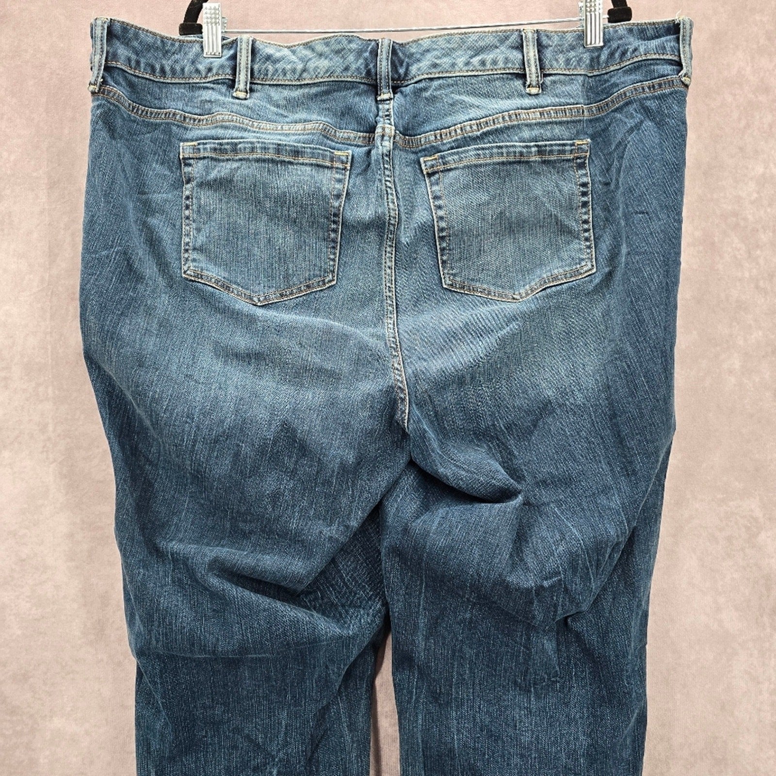 Torrid Denim Blue Distress Straight Tapered Denim Pants Jeans 24XT