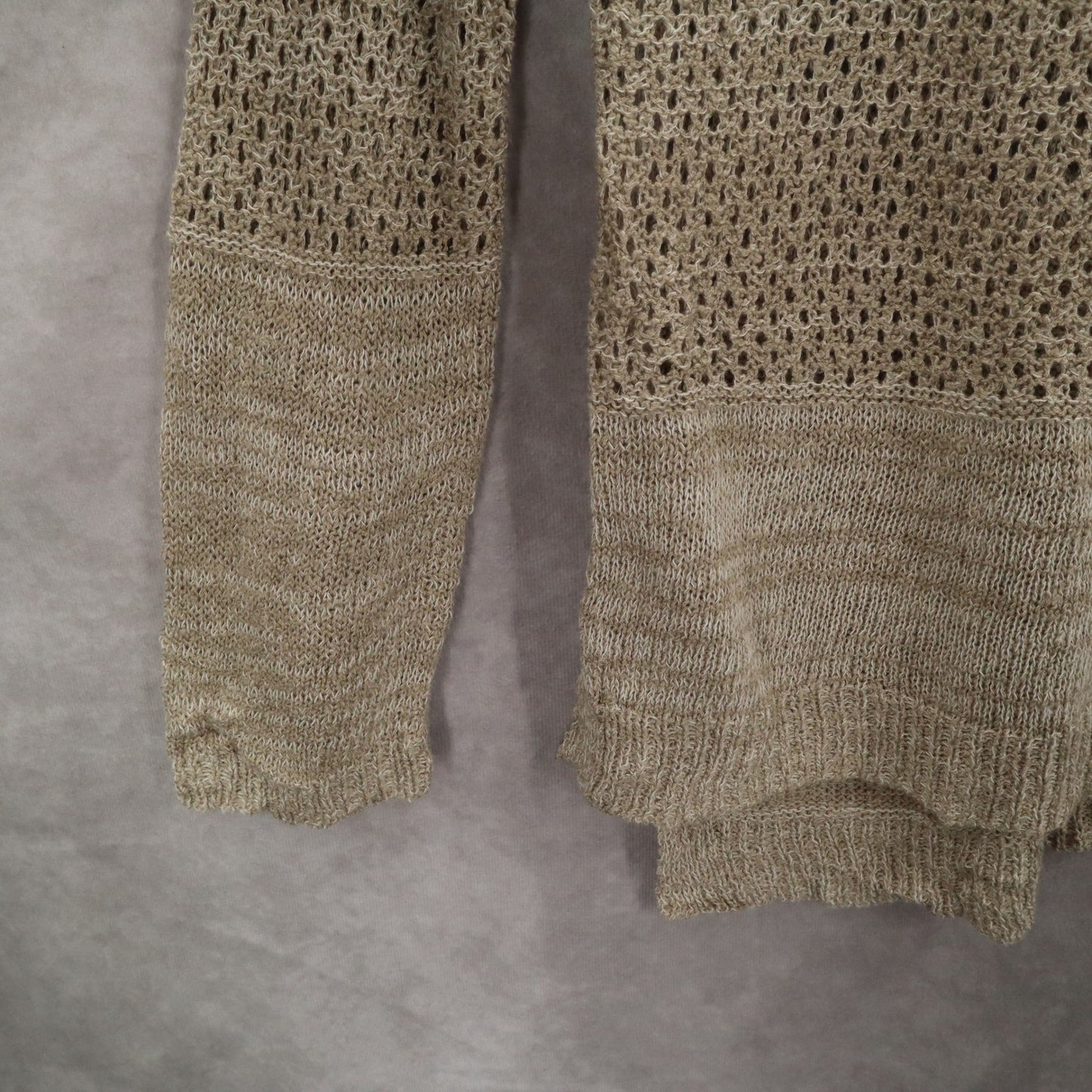 Jack By BB Dakota Tan Linen Cotton Pullover Knit Preppy Sweater Small
