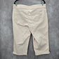 Gloria Vanderbilt Pink Embroidered Floral Crop Avery Cotton Pants 12