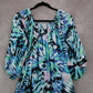 Tommy Bahama Blue Short Fit Flare Preppy Cocktail Business Colorful Dress Small